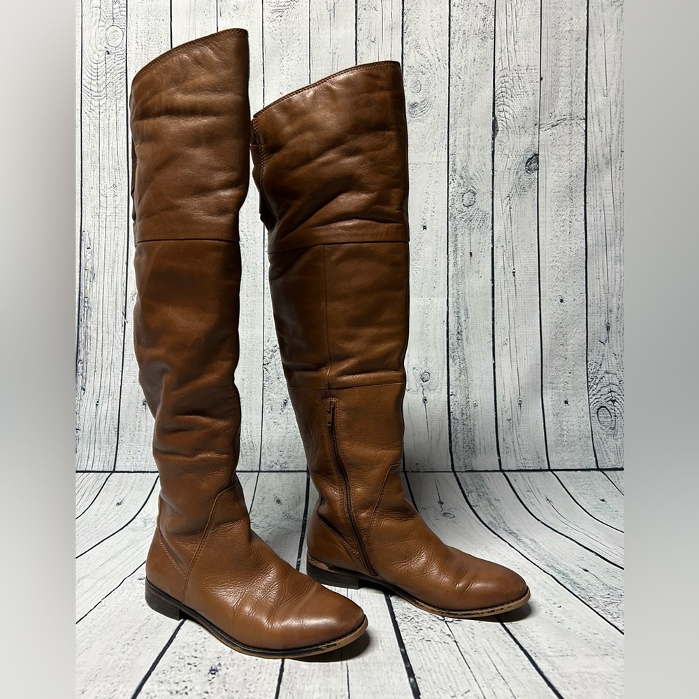 Aldo tall Cognac boots size 8
